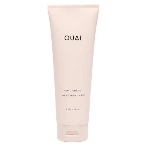 OUAI Curl Cream - Curl Defining Cream for Hydrated, Shiny Curls - Babassu and Coconut Oil, Linseed and Chia Seed Oil - Paraben, Phthalate, Sulfate and Silicone Free Curly Hair Products (8 Fl Oz) - 8 Ounce (Pack of 1) - 8.0