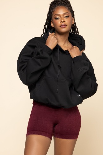 Pullover Cloud Hoodie - Black | 1X/3X