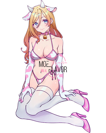 Cow Event Stickers - Cow Bikini Pink