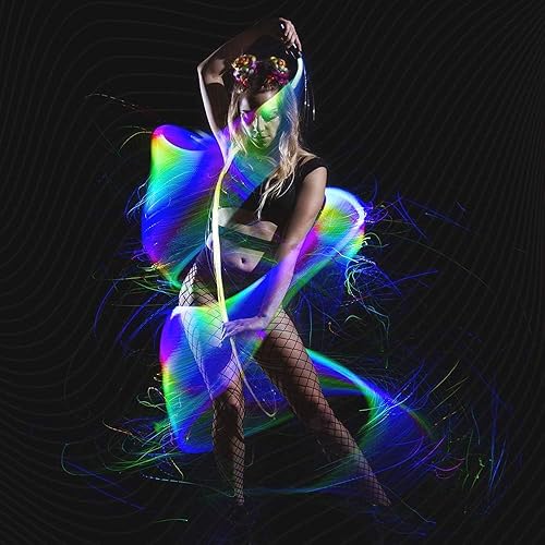 Space Whip Remix | Programmable Led Fiber Optic Whip | 6 Foot 360° Swivel - Super Bright Light Up Rave Toy | EDM Pixel Flow Lace Dance Festival - Original Remix