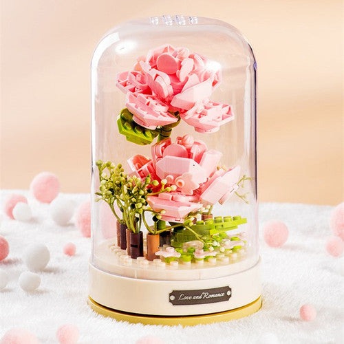 DIY LED Flower Block Music Box - Heartzcore | Pink rose Music Box