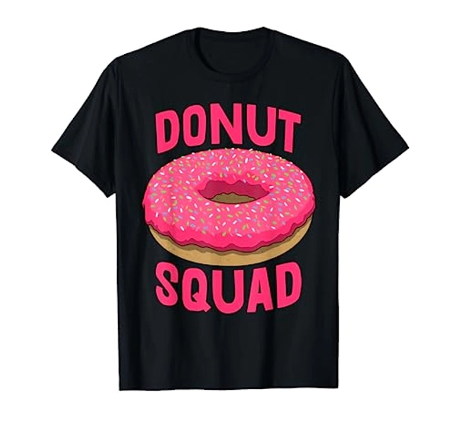 Donut Squad Tee Shirts Funny Donut Love Tee Foodie T-Shirt - Jeunes - Bleu Royal - 12 ans
