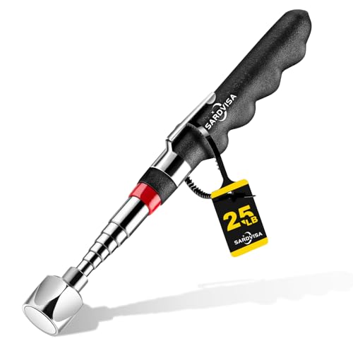 25Lb Telescoping Magnetic Pickup Tool, 30.7 Inches Extendable Magnetic Stick, Portable Magnetic Pen with Pocket Clip, Magnetic Wand Grabber for Picking up Bolts, Nuts, Screws - 25LB Magnetic Stick