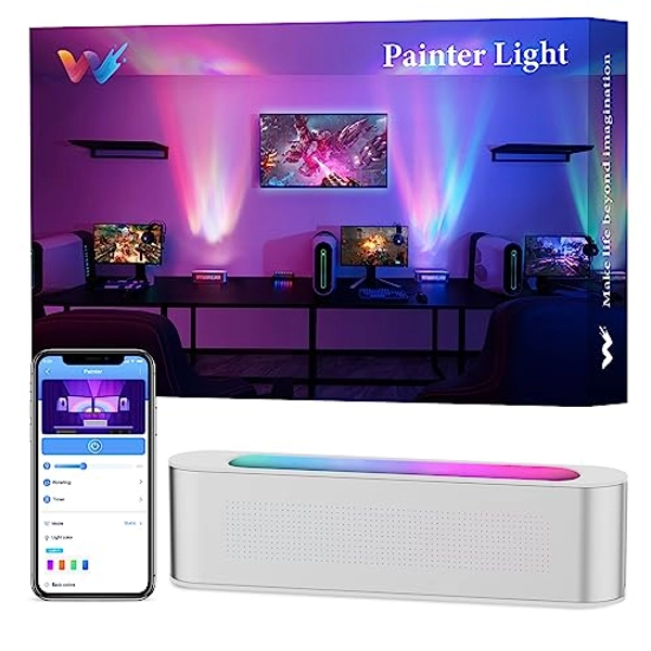 woohlab Smart Light Bar, RGBICW Color Changing Ambient Lighting with Scene and Music Mode, Sync with Music, Smart APP Control, DIY Colors, Gaming Lights for Bedroom, Home, Party, Gaming Room-1 Pack