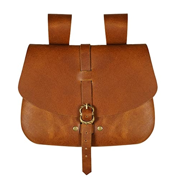 Mythrojan Late Medieval Belt Bag, Ideal for SCA Renaissance LARP Reenactment & Ren Fair