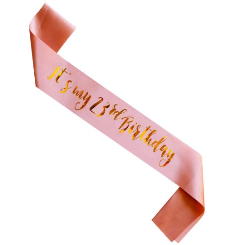 MAGJUCHE It's My 23rd Birthday sash, Rose Gold Ladies 23 Years Birthday Women Party Supplies, Pink Party Decorations