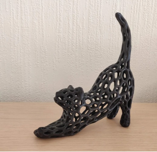 Cat Stretching Model - White