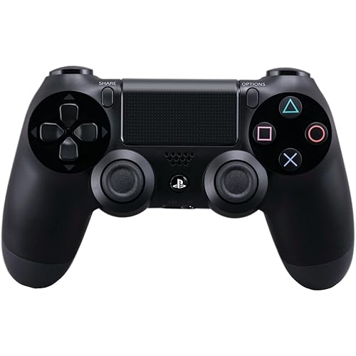 DualShock 4 Wireless Controller for PlayStation 4 , television- Jet Black (Renewed) - 7.90in. x 6.70in. x 2.40in - Jet Black