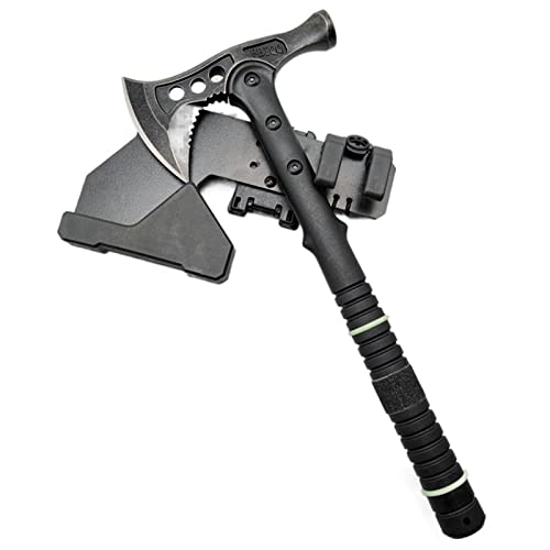 TTJJ Solid Brass High Pressure Tactical Axe Hat Outdoor Hunting Axe Sheath Cover Multifunctional Survival Tool Powerful Cleaning (Size : B) - B