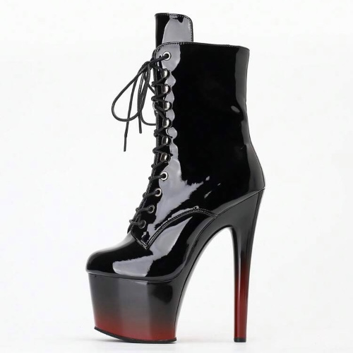 Low boots black/red