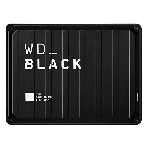 WD_BLACK 4TB P10 Game Drive - Portable External Hard Drive HDD, Compatible with Playstation, Xbox, PC, & Mac - WDBA3A0040BBK-WESN - Game Drive for PC, Playstation & Xbox - 4TB - Black