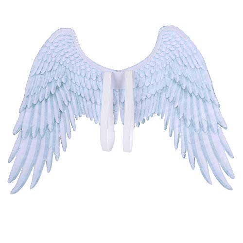 Himine Non-Woven Fabric Festive Party Angel Wings Suitable for Child Decorative Wings (White) - White