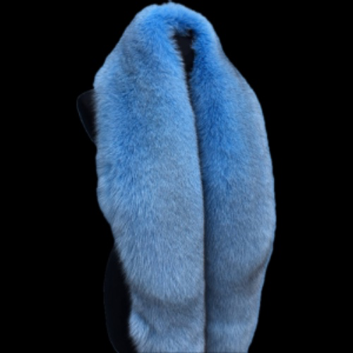 Baby Blue Vintage Fox Fur Stole