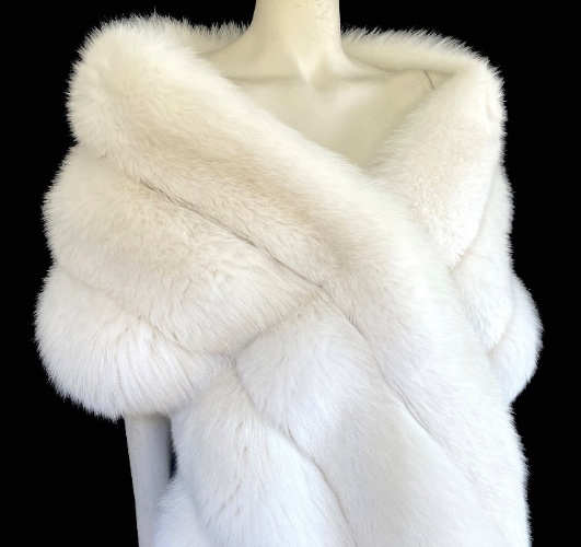 Arctic White Fox Vintage Fur Stole