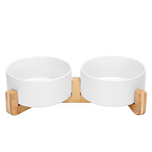 Double Dog Bowl - White