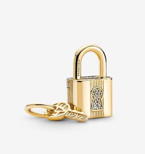Padlock & Key Dangle Charm