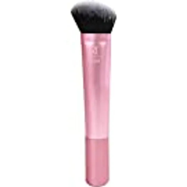 Real Techniques Sculpting Brush, For Contouring and Defining Facial Features, Defines Cheek Hallows, Pink, 1 Count