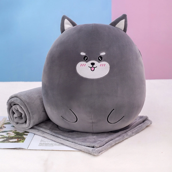 Cute Anime Plush Hugging Pillow - black