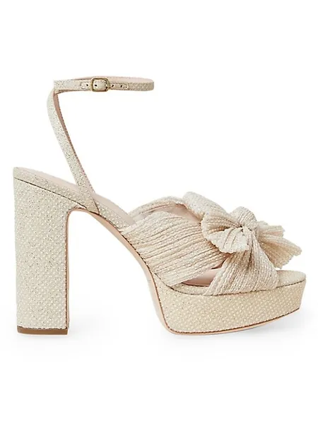 Natalia Sparkle Bow Platform Sandals