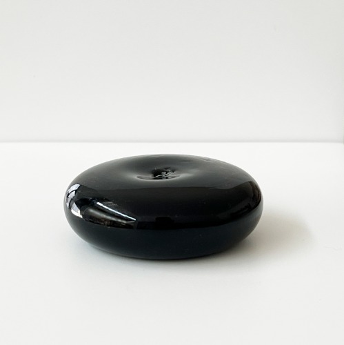 Glass Vessel Incense Holder - BLACK | Black