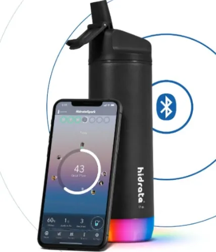 Hidrate Spark Pro Steel 621ml Straw Smart Drink Bottle (Black) | Default Title