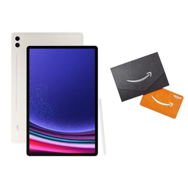 SAMSUNG Galaxy Tab S9+ Plus 12.4” 256GB + $100 Amazon Gift Card, WiFi 6E Android Tablet, Snapdragon 8 Gen 2 Processor, AMOLED Screen, S Pen, Long Battery Life, IP68 Rating,US Version,2023,Beige