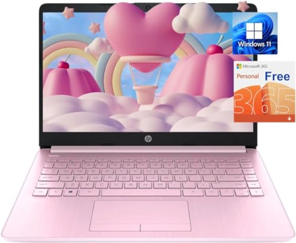 HP Stream Laptop, 14 inch HD Screen, Intel Celeron N4020 Processor, 8GB RAM, 64GB eMMC, Windows 11, 1-Year Office 365, HDMI, Wi-Fi, USB-C, Webcam, Pink, PCM - 8GB RAM | 64GB eMMC - Pink