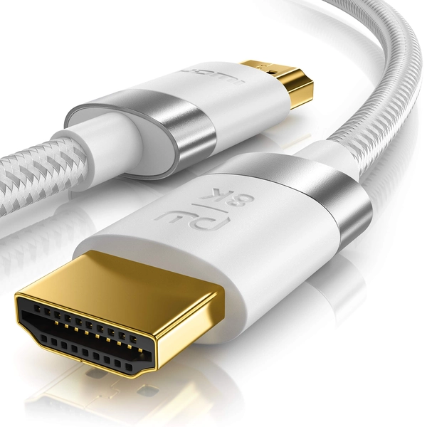 3m 8K HDMI-kabel 2.1-8K @60Hz 4K @ 120Hz DSC - HDTV 7680 x 4320 - UHD II - HDMI 2.1 2.0a 2.0b - 3D - HDMI-kabel Ethernet - HDR - ARC - compatibel met Blu Ray PS4 PS5 Xbox Series X - wit