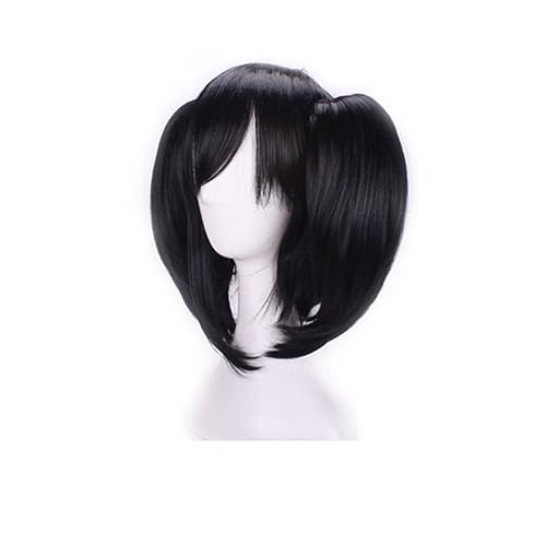 Short Black Pigtail Wig