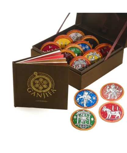 Handmade Ganjifa Playing Cards – Dashavatar (Set of 120) – Potli