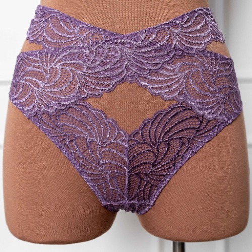Strappy Wrap High Waist Panty - Lavender Haze | S