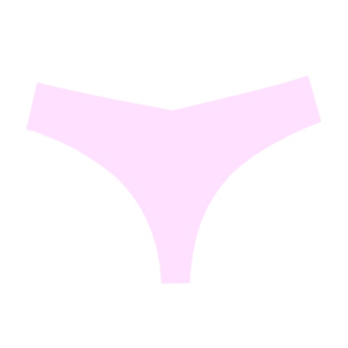 Perkies Seamless Panties: Thongs (mid-rise) - Bubble gum / Small