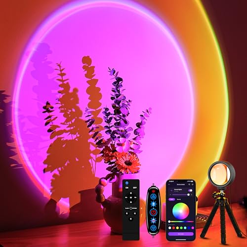 Sunset Projection Lamp with Remote/APP Control, Multi-Color LED Sunset Light