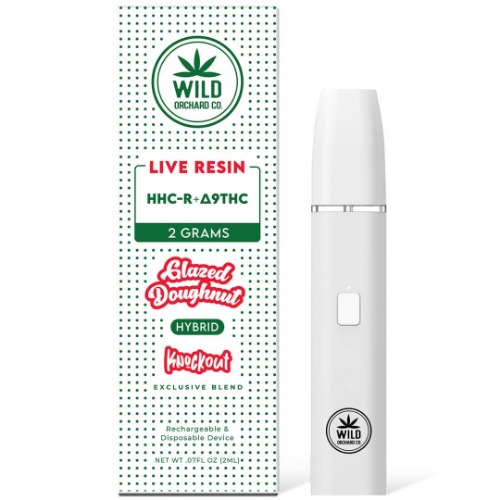Wild Orchard Knockout HHC-R + D9 Live Resin Disposable 2G Vape Pen