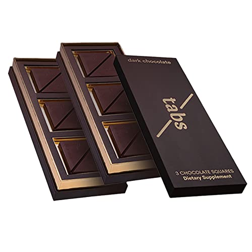 Tabs Chocolate Bars (2 Boxes) | Dark Chocolate Bar to Improve Mood & Performance | Vitality, Arousal and Energy | Vegetarian, Gluten-Free for Men & Women - 2