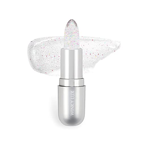 Winky Lux Glitter Confetti Balm, pH Lip Balm, pH Color Changing Lipstick and Tinted Lip Balm, Vegan & Cruelty Free Lip Balm, Hydrate & Plump, Sheer Pink Lipstick, Rainbow Confetti - Rainbow