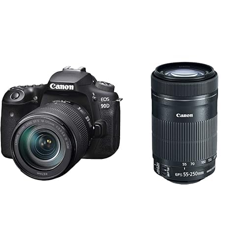 Canon EOS 90D 18-135 is USM Kit and EF-S 55-250 f/4-5.6 is STM - Body and 2 Lens Kits