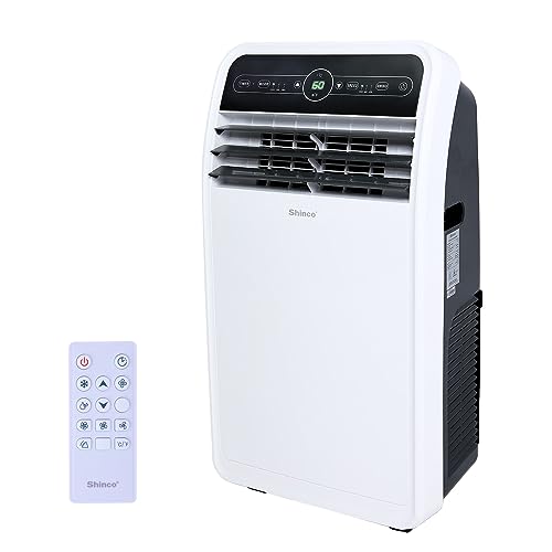 Shinco 10,000 BTU Portable Air Conditioner, Portable AC Unit with Built-in Cool, Dehumidifier & Fan Modes for Room up to 300 sq.ft, RC, 24 Hour Timer, Window Kit