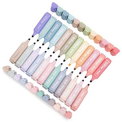 ZEYAR Highlighter Pen, Cream Colors Chisel Tip Markers, Water Based, Quick Dry, No Bleed, for Bible Study Notes School Office (24 Fulls Colors) - 24 Fulls Colors