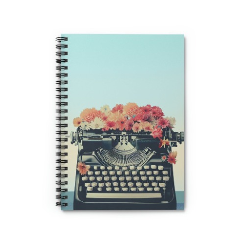 Retro Typewriter Spiral Notebook - One Size