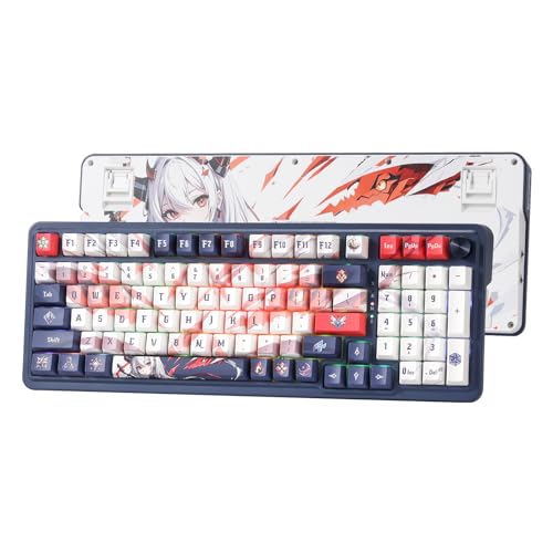 Redragon K686 PRO SE 98 Keys Wireless Gasket RGB Gaming Keyboard, 3-Mode Anime Mechanical Keyboard w/Hot-Swap Socket, Dedicated Knob Control & 5-Layer Noise Dampening, Custom Hi-Fi Linear Switch - K686 PRO SE