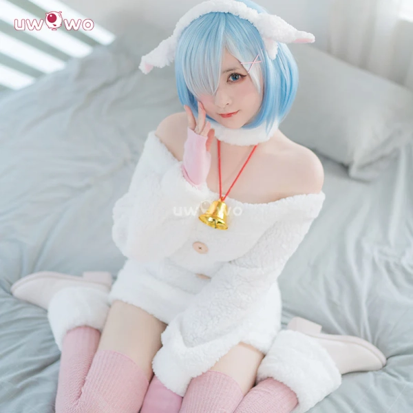 Re:Zero Lost in Memories Rem Furry Sheep Winter Christmas Cosplay Costume