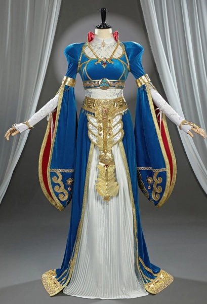The Legend of Zelda: Breath of the Wild Princess Zelda Cosplay Costume Inner Shirt and Skirt with Jacket and Waistband