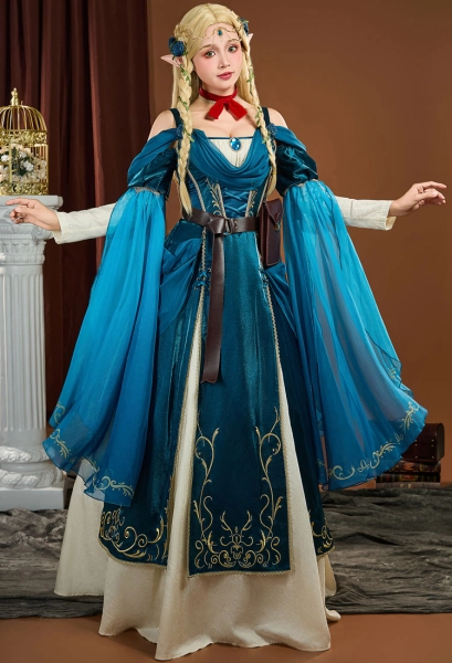 Marcille Delicious in Dungeon Cosplay Medieval Dress