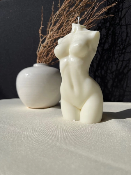 Goddess Glow: Large Female Torso Candle, 100% Soy Wax