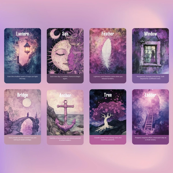 New!! Enchanted Veil Oracle by Hattie Thorn. Original Design 50 Card Deck including Enchanted Veil Oracle Tuck Box