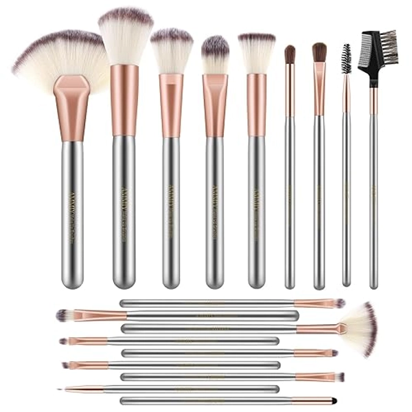 Nestling 18 Teiliges Makeup Pinsel Set, Professionelles Pinselset , Komplettes Unentbehrlicher Kosmetikpinsel, Schminkpinsel für Lidschatten Stiftung Erröten Pinsel Concealer Eyeliner
