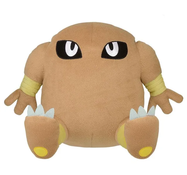 Throne Silver Pokemon Hitmonlee Eevee Cubone Chibi Color Series Brown 9 Character Super DX Plush Toy In Stock Ship Today Hitmonlee