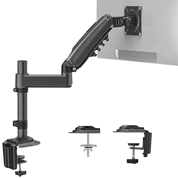 HUANUO 13-32 Zoll Monitor Halterung für LCD LED Bildschirm, Gasdruckfeder Monitor Arm 360° Drehbar, Monitor Ständer Vesa 75/100 & Belastbarkeit 2-9 KG