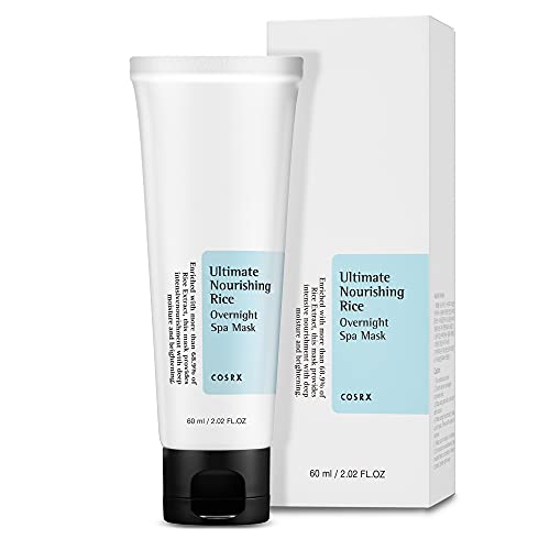 COSRX Ultimate Nourishing Rice Overnight Spa Mask, 60ml | Facial Moisturizer with Rice Extract and Niacinamide | Leave-on Face Mask | Korean Skincare